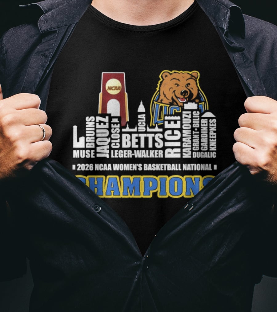 UCLA Bruins Skyline City Champions 2026 NCAA Women's Basketball National T-Shirt