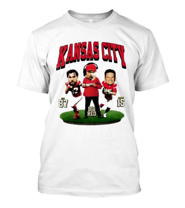 Kansas City Chiefs Big Red Andy Reid Travis Kelce Patrick Mahomes 87 15 Football T-Shirt