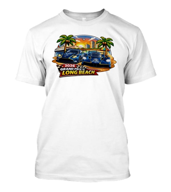 2026 Aston Martin Racing Valkyrie Grand Prix Of Long Beach Sunset Scene T-Shirt
