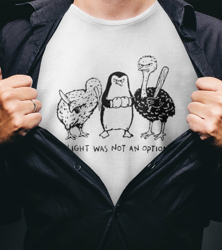Flight Was Not An Option Kiwi Penguin Ostrich Trio T-Shirt