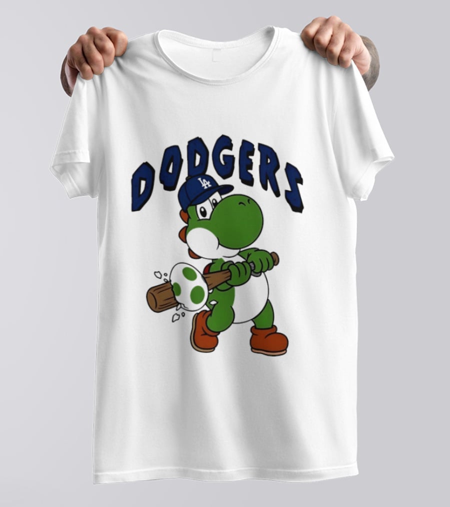 Los Angeles Dodgers Yoshi Baseball Batting Egg T-Shirt