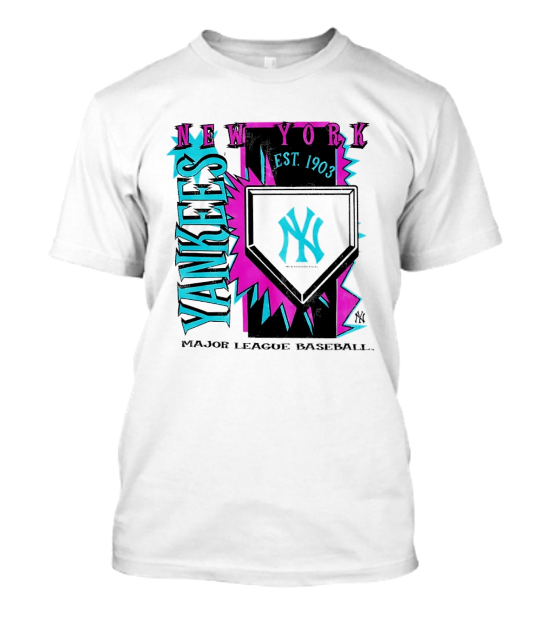 New York Yankees MLB Cooperstown Neon Field Est 1903 Major League Baseball T-Shirt