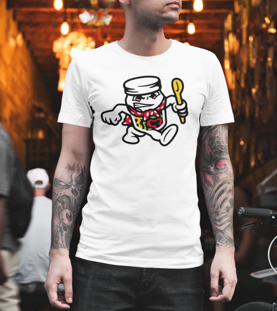 Peppers In Oil Jar Character With Spoon T-Shirt
