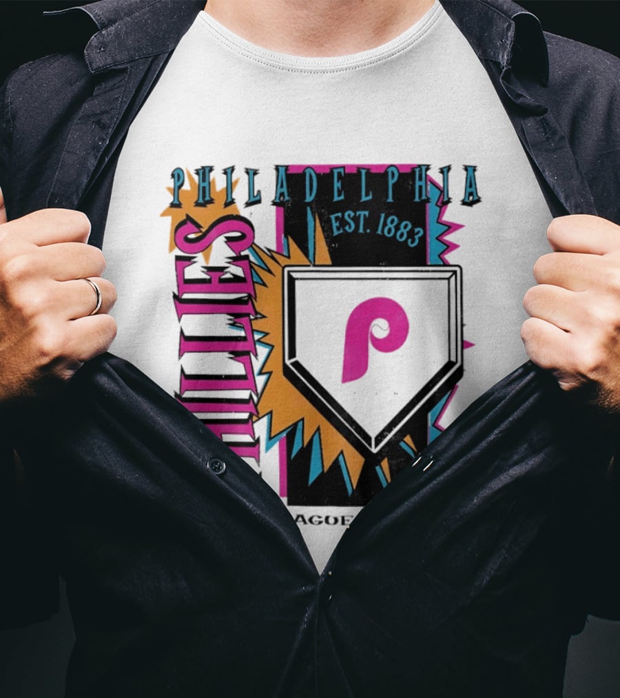 Philadelphia Phillies Major League Baseball Cooperstown Neon Field Est 1883 T-Shirt