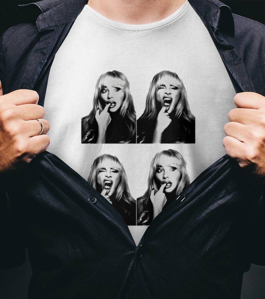 Sabrina Carpenter Photobooth Black And White Expressions T-Shirt