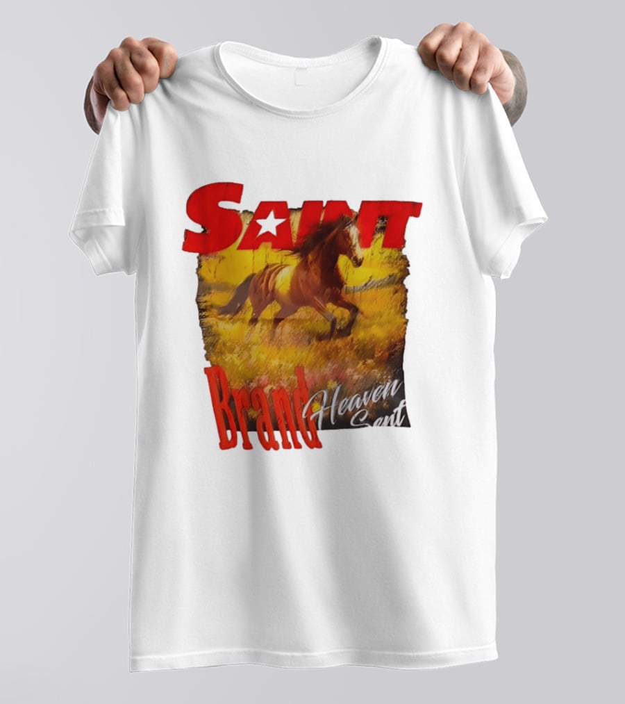 Saint Brand Heaven Sent Galloping Horse Wild West T-Shirt