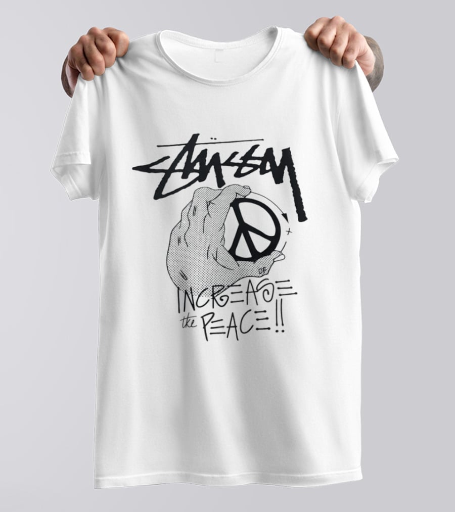 Stussy Increase The Peace Hand Holding Peace T-Shirt