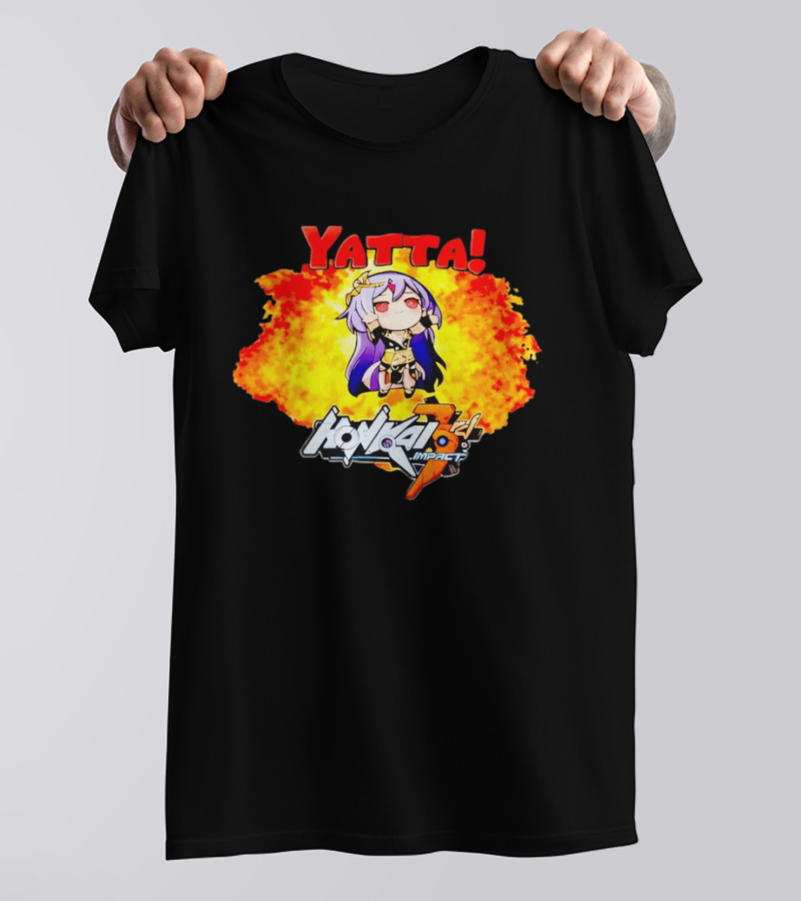 Yatta Honkai Impact 3rd Anime Character Celebration Explosion T-Shirt