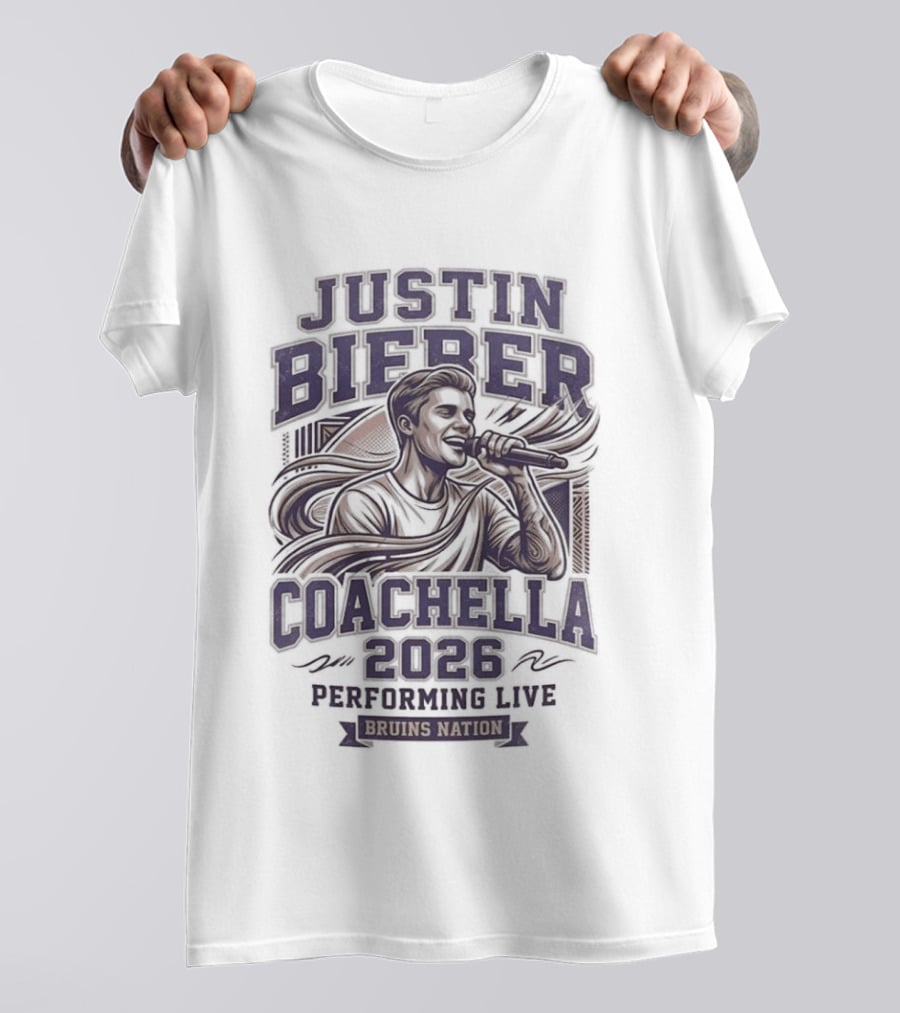 Justin Bieber Coachella 2026 Performing Live Headlining Artist T-Shirt