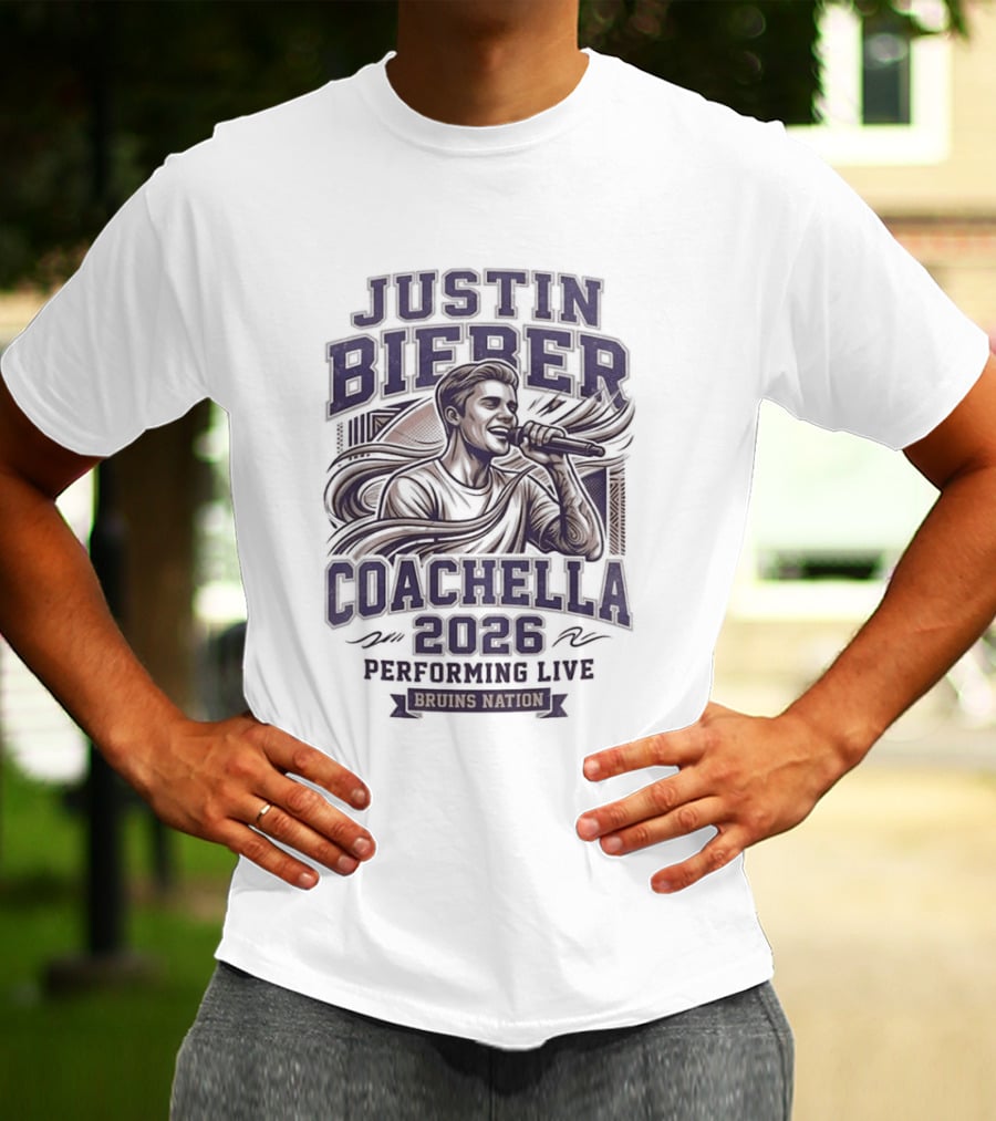 Justin Bieber Coachella 2026 Performing Live Headlining Artist T-Shirt
