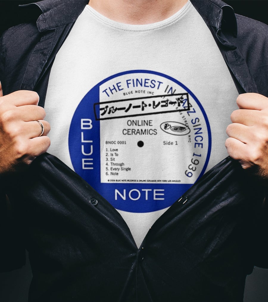 Online Ceramics Blue Note Jazz Collection 1939 Vintage Record T-Shirt