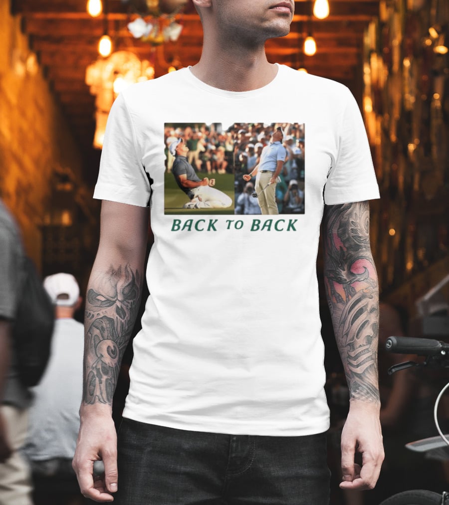 Rory McIlroy Golf The Masters Back To Back Celebration Photo T-Shirt
