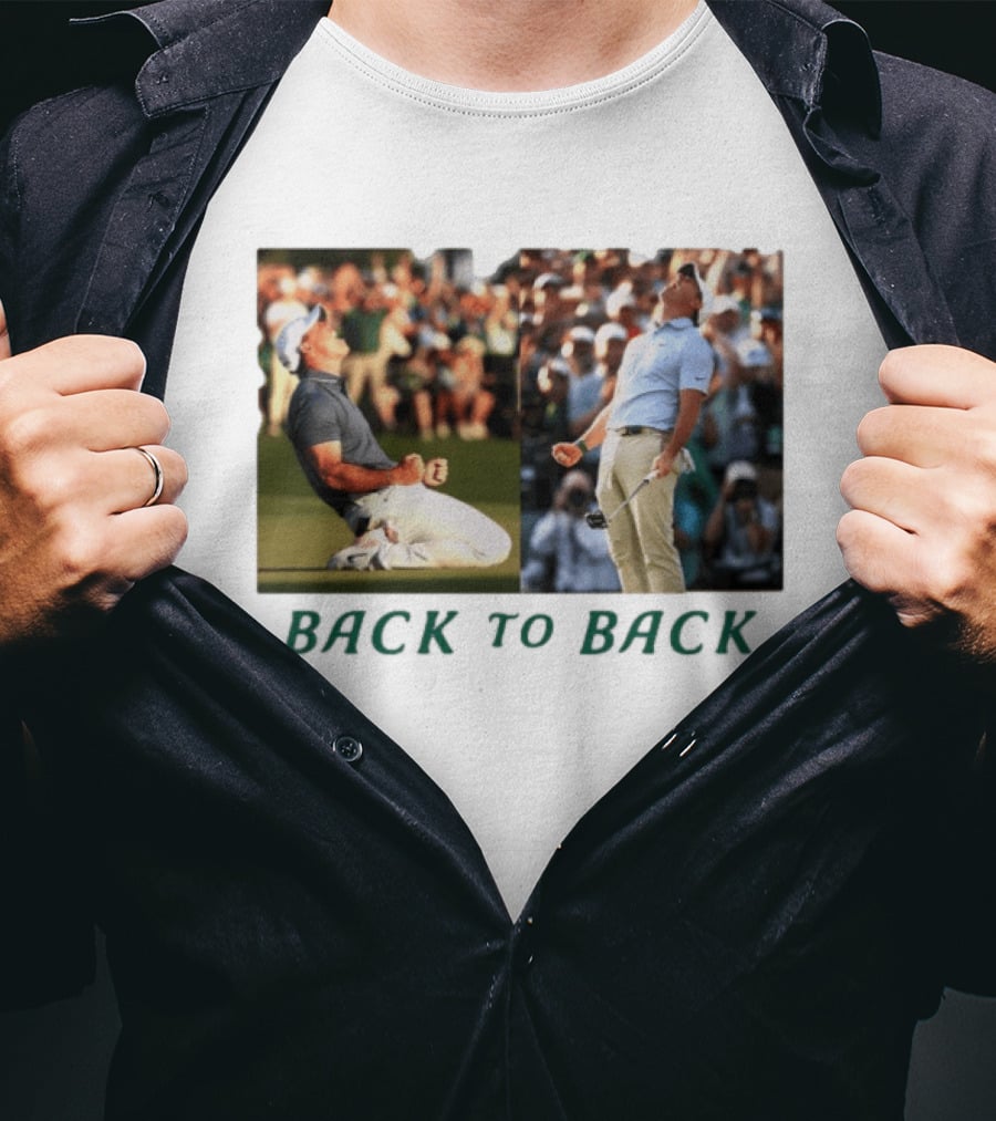 Rory McIlroy Golf The Masters Back To Back Celebration Photo T-Shirt