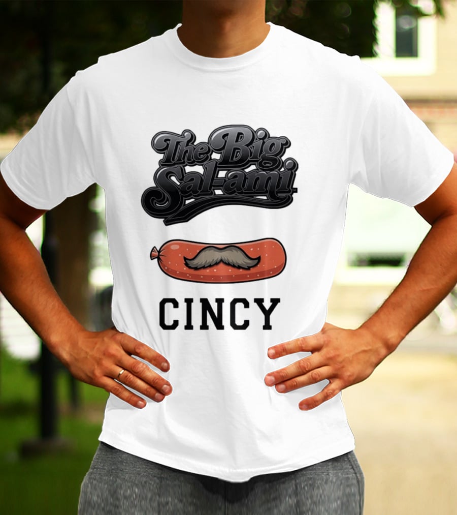 The Big Salami Cincy Mustache T-Shirt