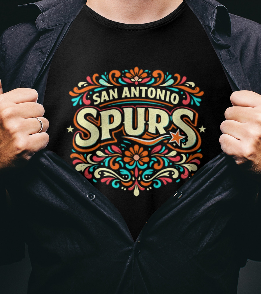 San Antonio Spurs Floral NBA Western 2026 T-Shirt