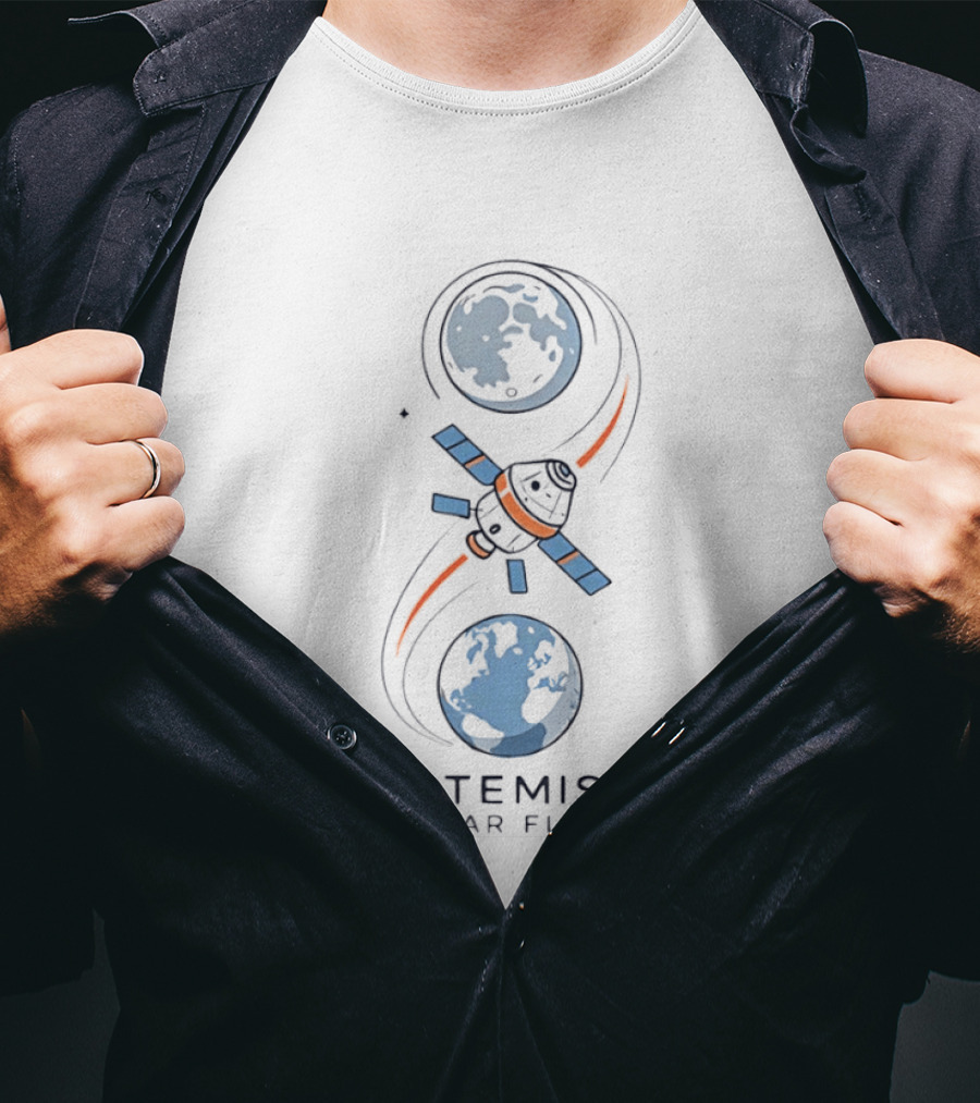 Artemis II Lunar Flyby Mission Back To The Moon Journey T-Shirt