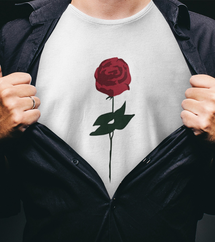RJ Decker Catherine Delacroix Red Rose Botanical T-Shirt