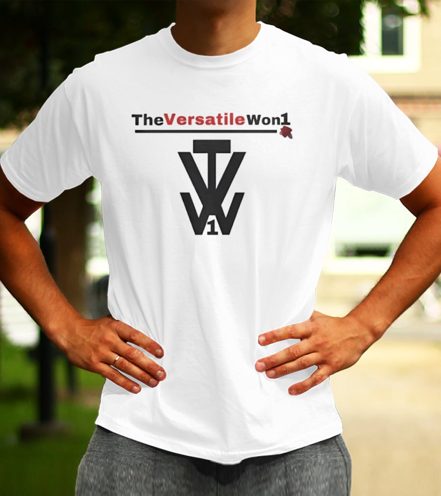 TheVersatileWon1 TW1 Logo Red And Black T-Shirt