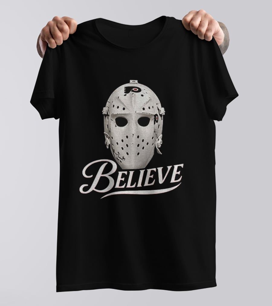 Believe Jason Voorhees Hockey Mask Philadelphia Flyers NHL 2026 T-Shirt