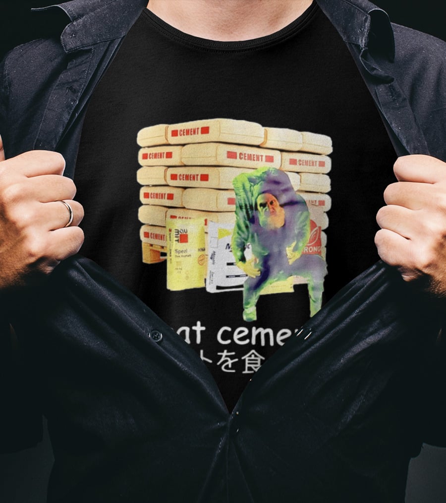 I Eat Cement Cement Bags Stack Monster T-Shirt