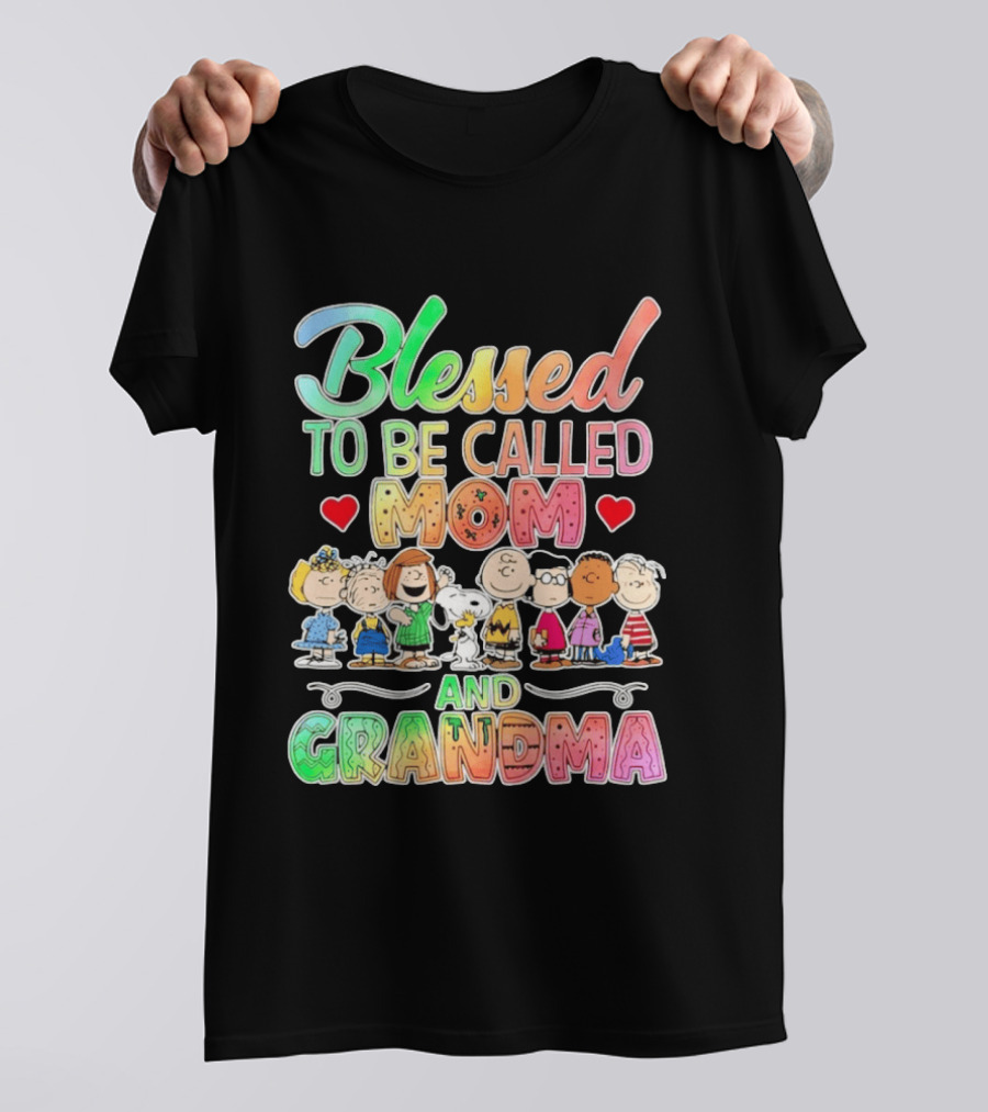 Blessed To Be Called Mom And Grandma Peanuts Characters T-Shirt