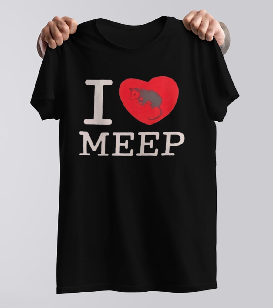 I Love Meep Red Heart Opossum T-Shirt