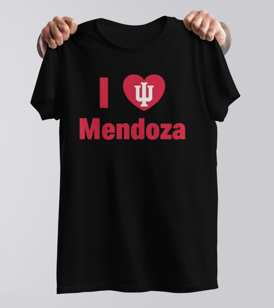 Indiana Hoosiers Football I Love IU Mendoza T-Shirt