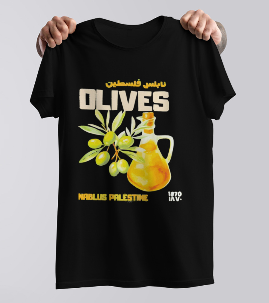 Nablus Palestine Olives 1870 Vintage Olive Oil Heritage T-Shirt