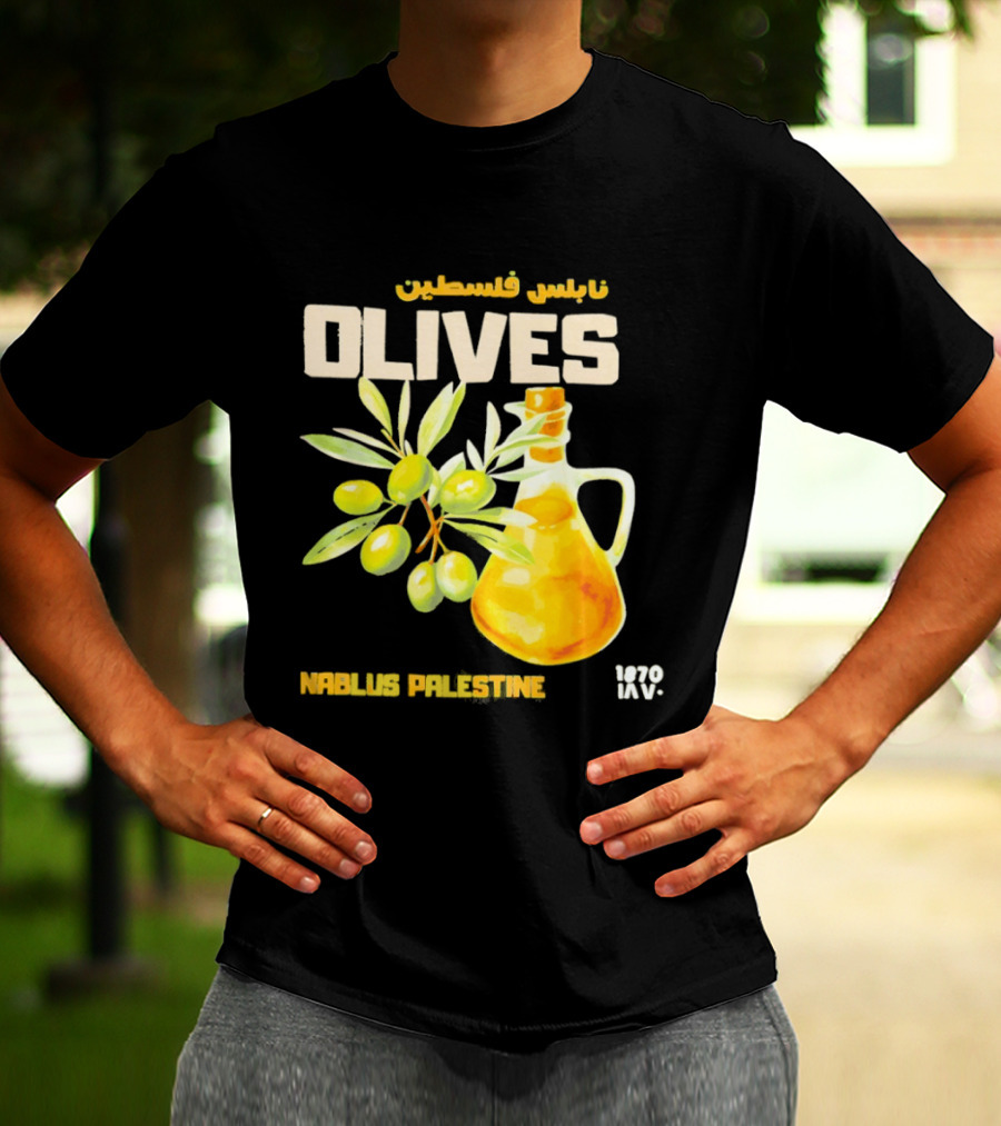 Nablus Palestine Olives 1870 Vintage Olive Oil Heritage T-Shirt