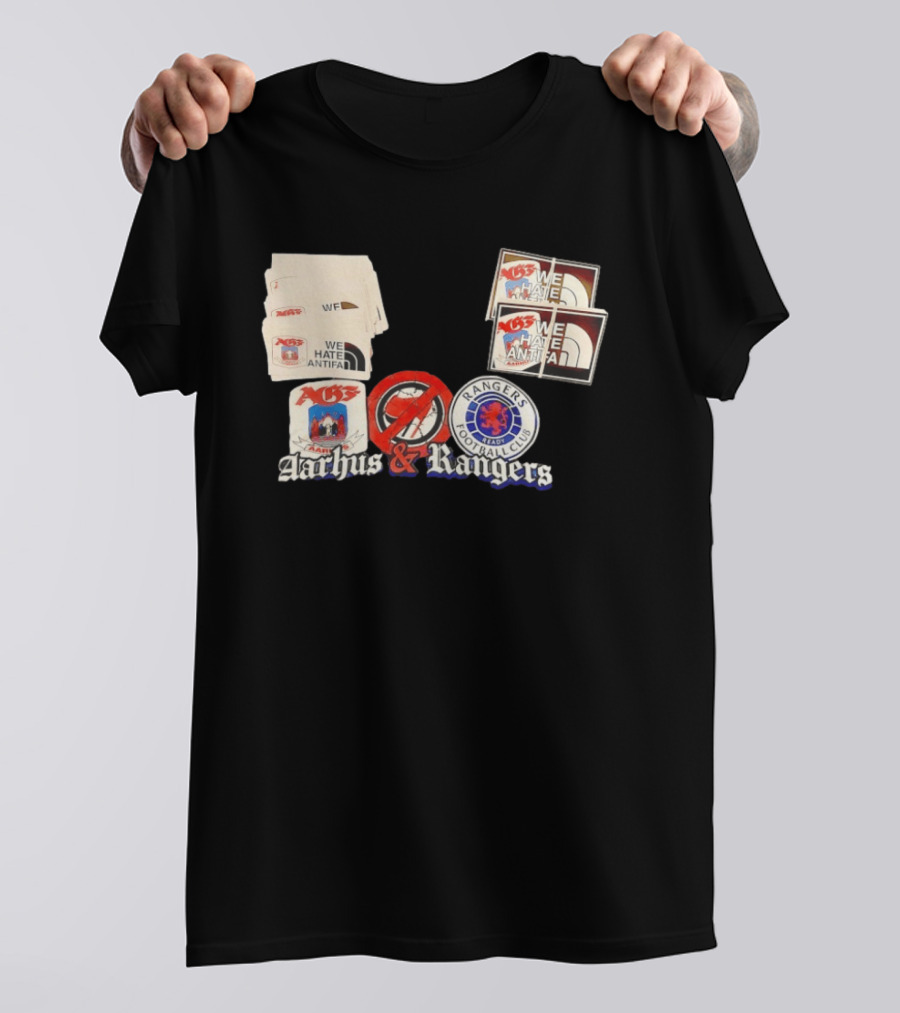 Rangers Football Club Aarhus Gymnastikforening We Hate Antifa T-Shirt