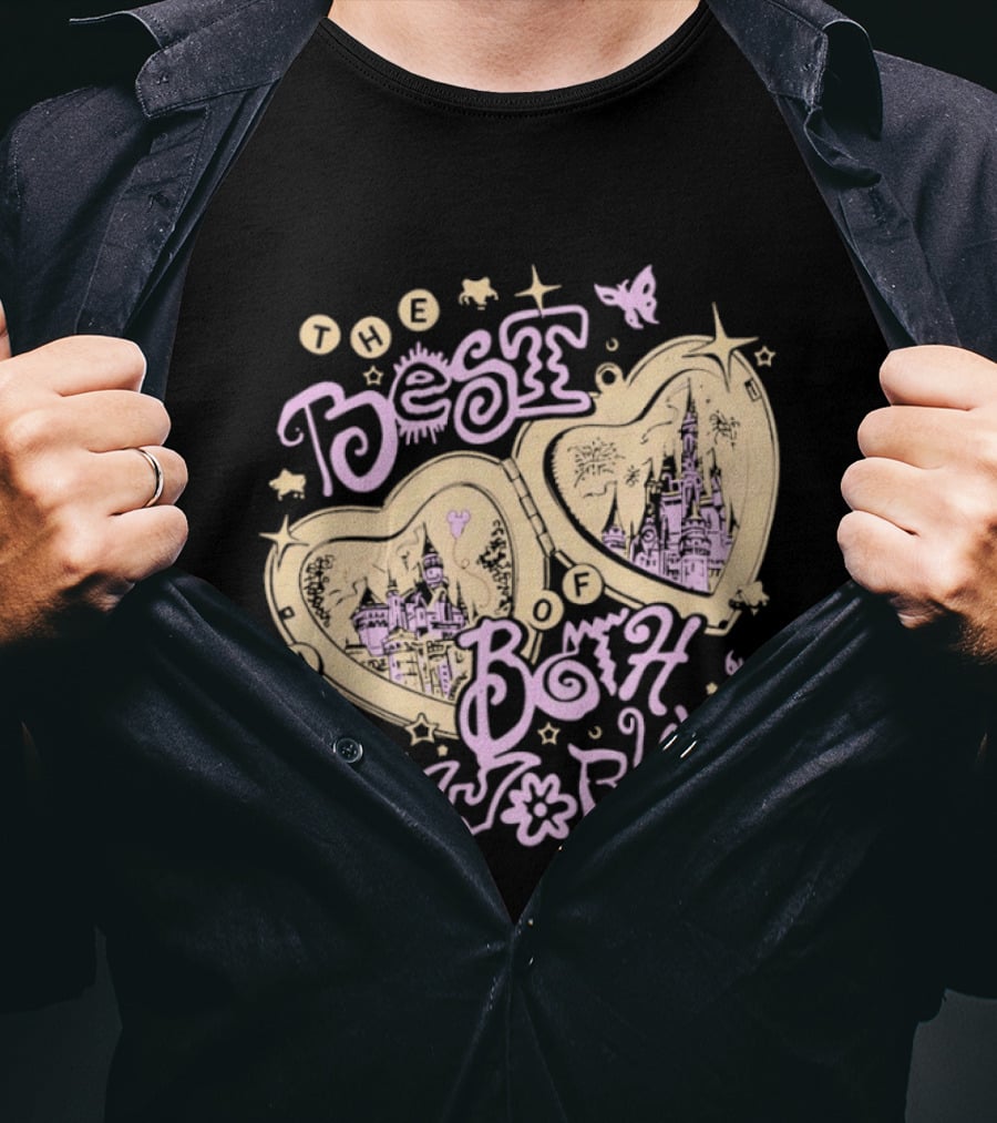 The Best Of Both Worlds Hearts Butterflies Castle Stars T-Shirt
