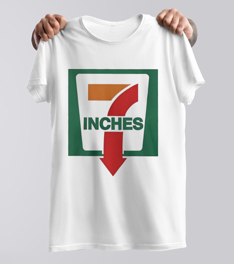 7 Inches Down Arrow Logo In Green And Red T-Shirt