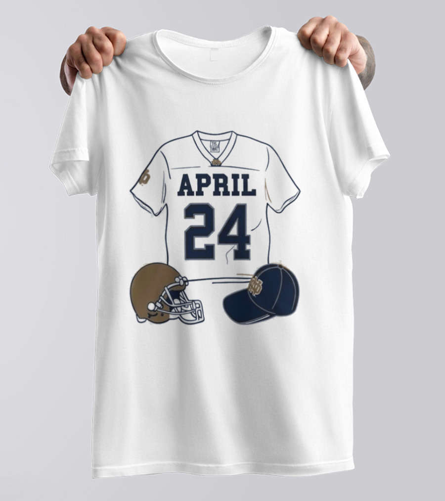 Notre Dame April 24 Football Jersey 2026 T-Shirt