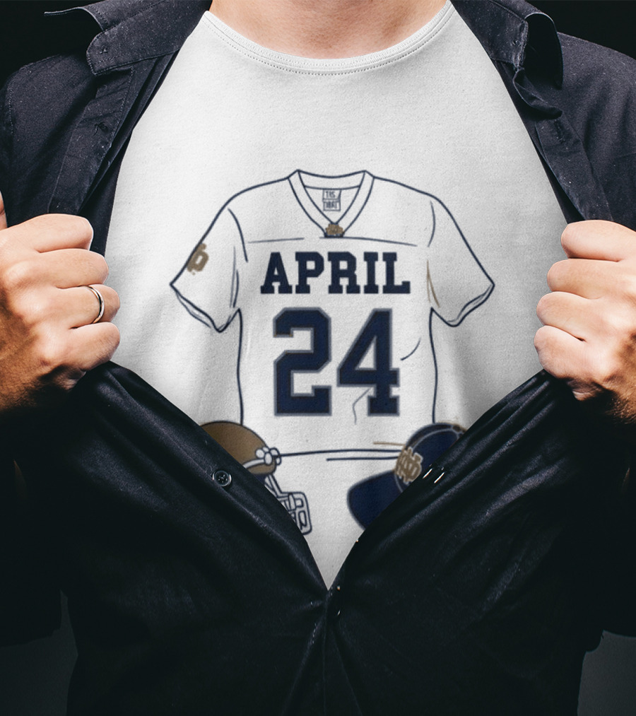 Notre Dame April 24 Football Jersey 2026 T-Shirt
