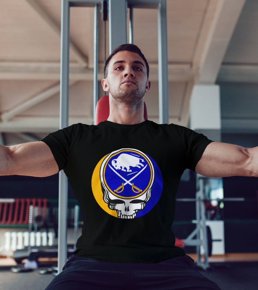 Buffalo Sabres Grateful Dead Steal Your Face Hockey 2026 Collaboration T-Shirt