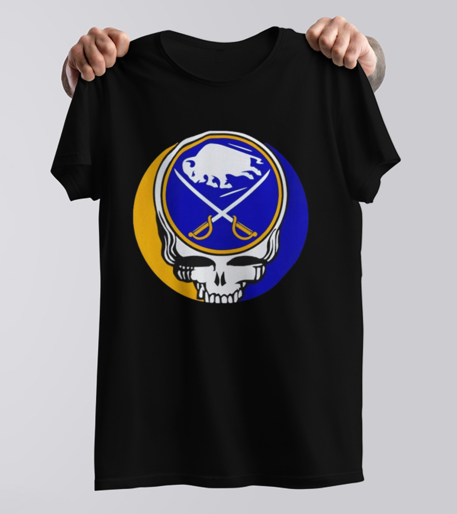 Buffalo Sabres Grateful Dead Steal Your Face Hockey 2026 Collaboration T-Shirt