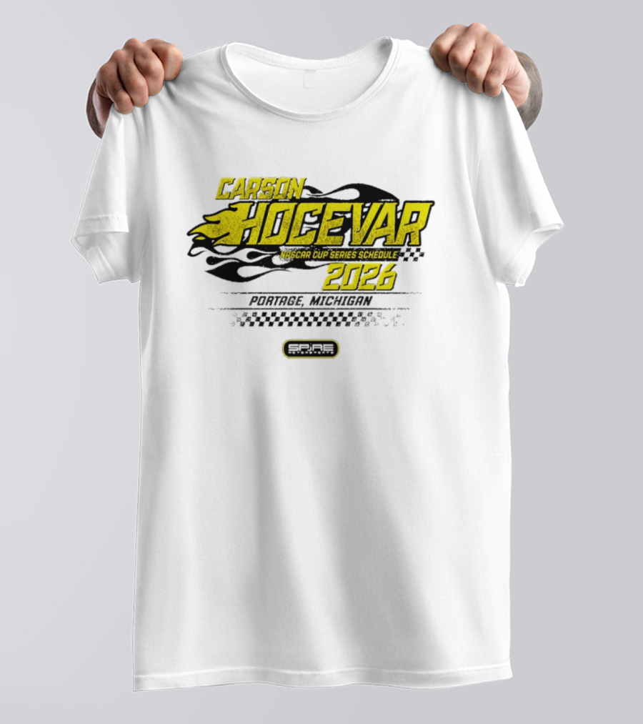 Carson Hocevar Nascar Cup Series Schedule 2026 Portage Michigan Racing 77 T-Shirt