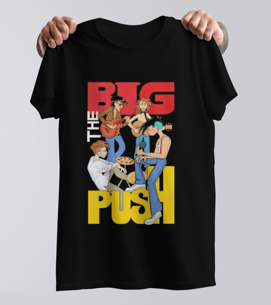 The Big Push Band Colorful Animation With Musical Instruments T-Shirt