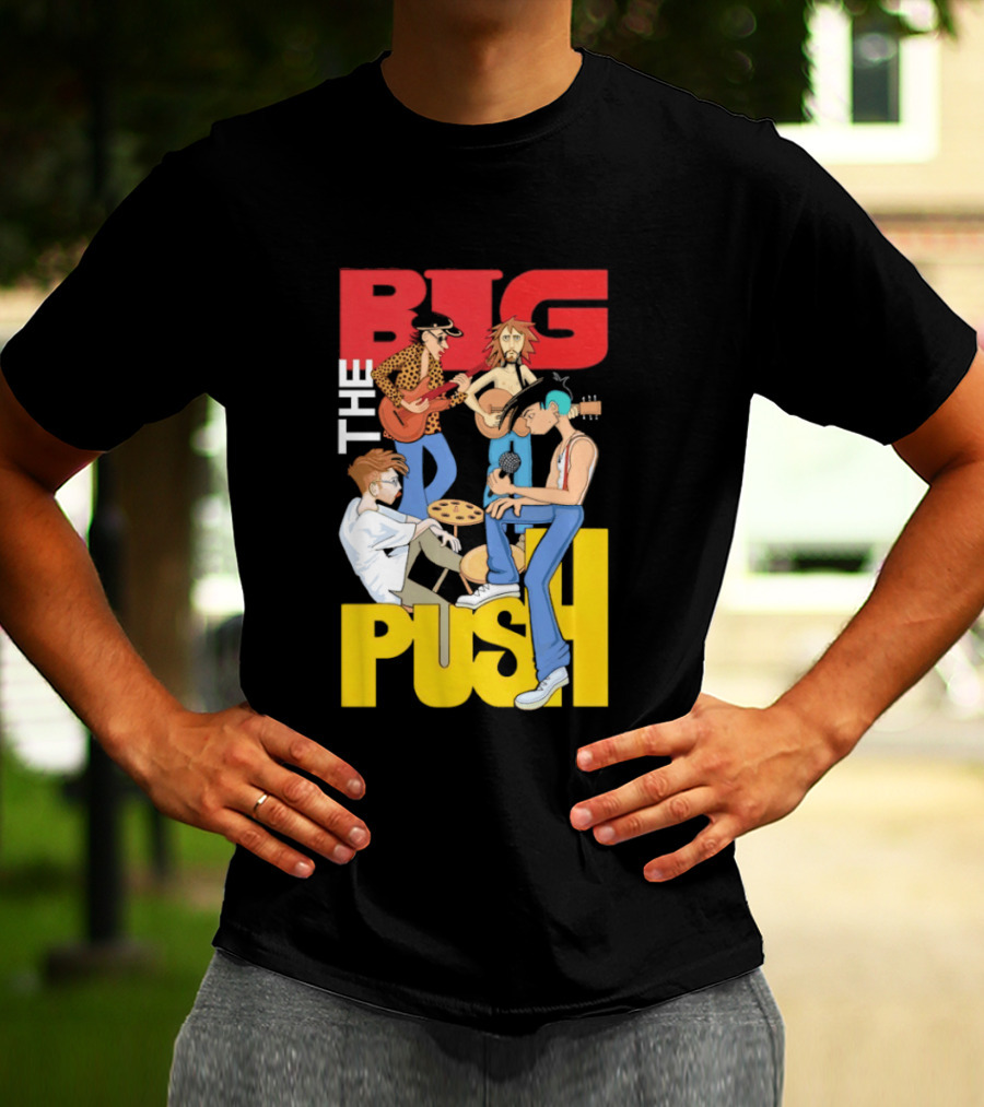 The Big Push Band Colorful Animation With Musical Instruments T-Shirt
