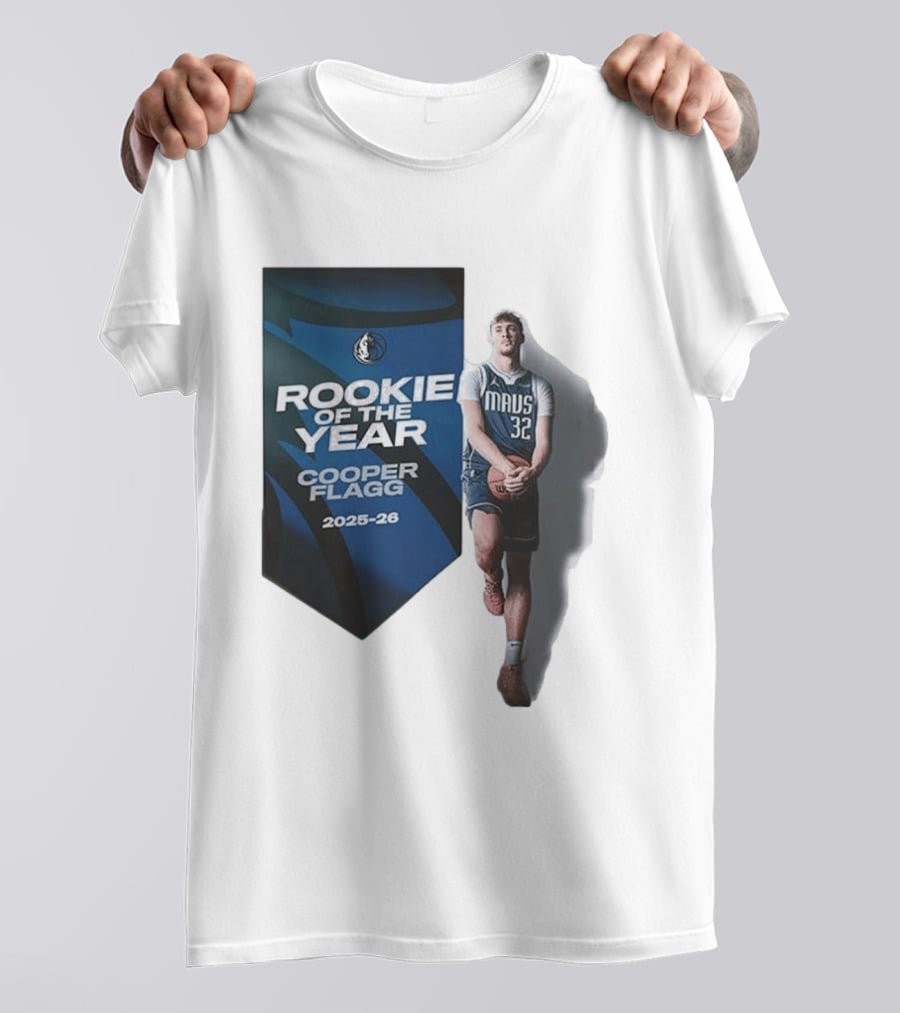 Rookie Of The Year Cooper Flagg 2025 26 Dallas Mavericks Mavs 32 T-Shirt