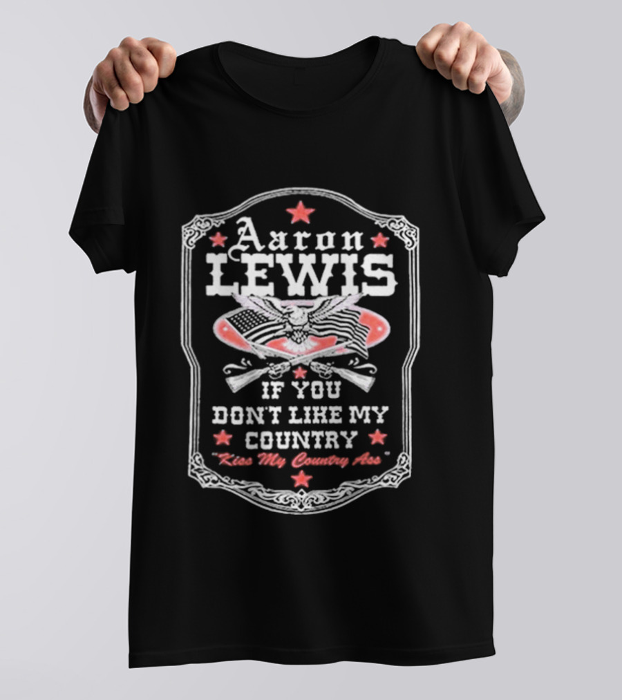 Aaron Lewis If You Don't Like My Country Leave Guitar Wings T-Shirt