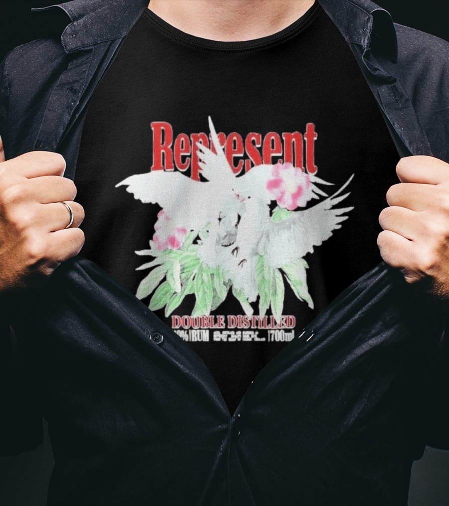Represent Double Distilled Dove And Floral Elements Cade Cavalli T-Shirt