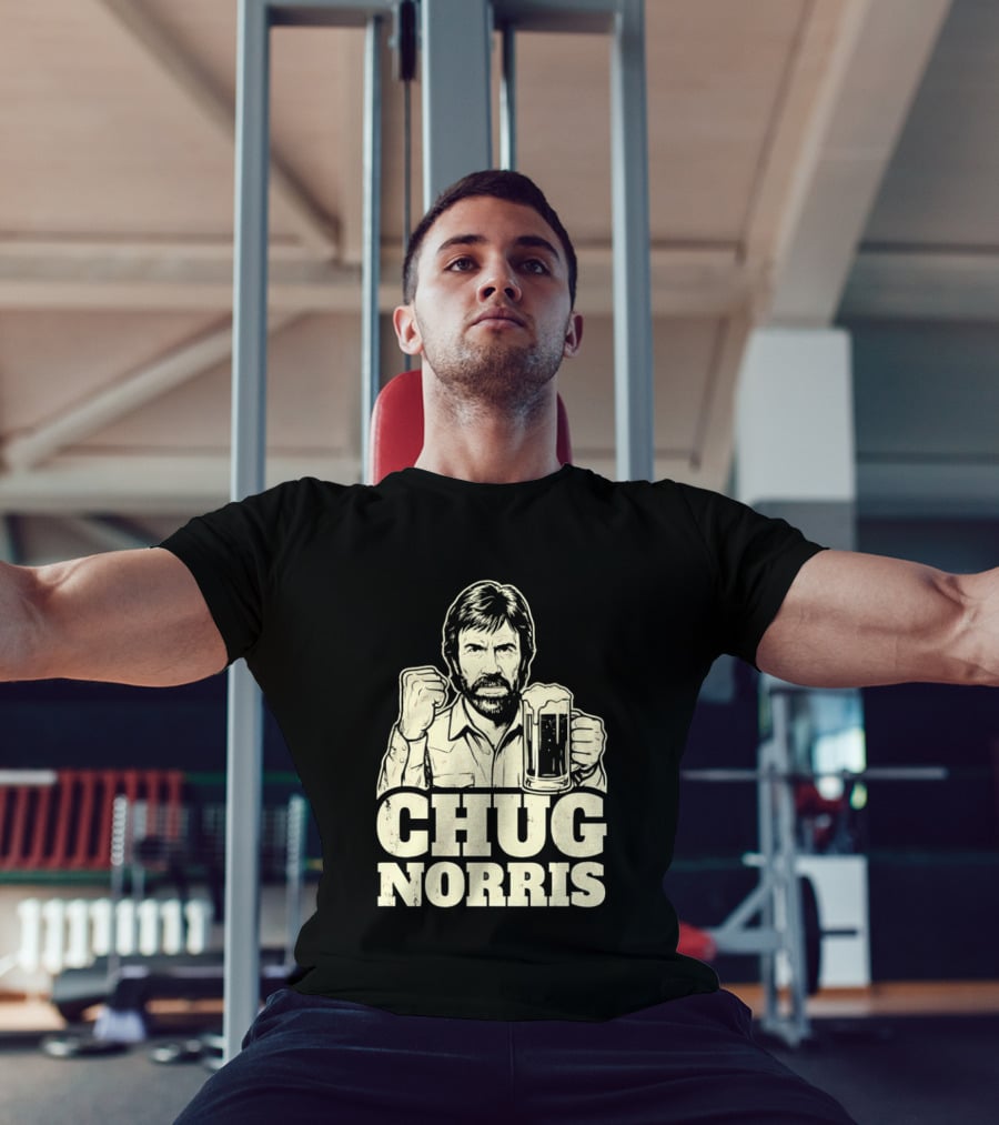 Chug Norris Beer Funny Drinking Joke T-Shirt
