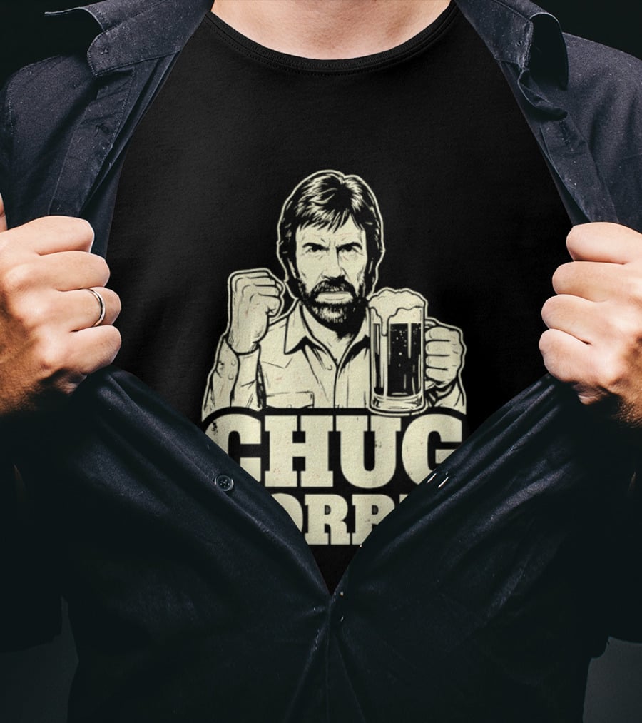 Chug Norris Beer Funny Drinking Joke T-Shirt