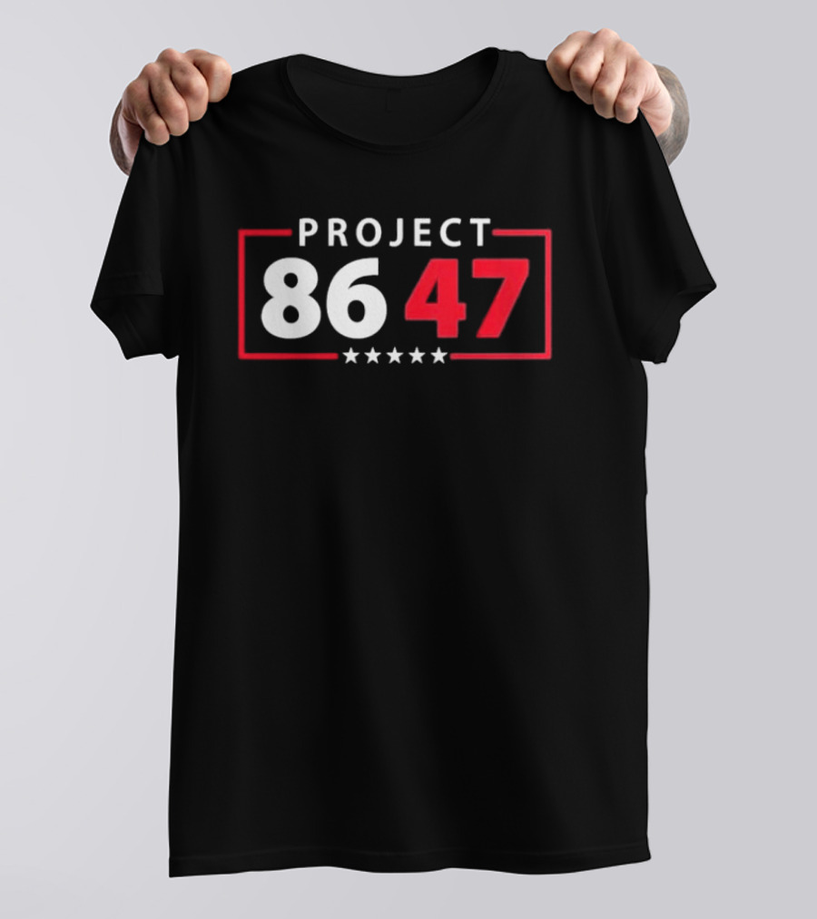 Project 8647 White Red Stars T-Shirt