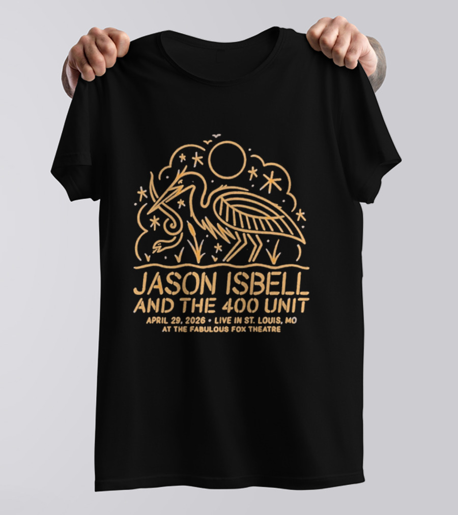 Jason Isbell And The 400 Unit Live St. Louis MO Apr 29 2026 The Pageant Event Tour T-Shirt
