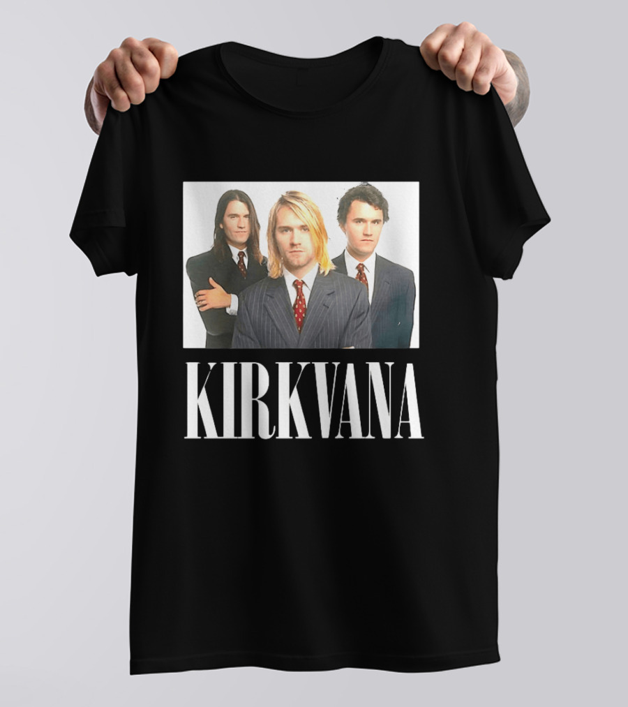 Kirkvana Nirvana Album Covers Suits Band Members T-Shirt