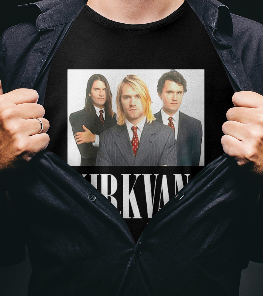 Kirkvana Nirvana Album Covers Suits Band Members T-Shirt