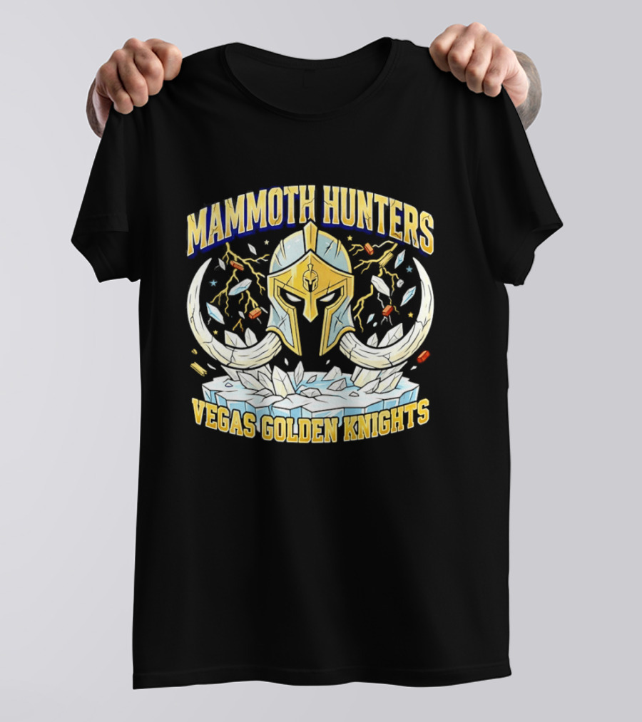 Mammoth Hunters Vegas Golden Knights Ice Hockey Helmet Ice T-Shirt