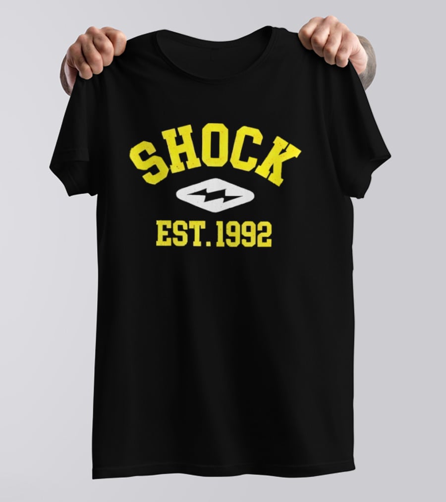 Marcus Fakatou Shock Est 1992 Electric T-Shirt